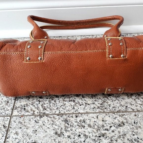 Cole Haan Leather Shoulder Bag British Tan - Picture 3 of 7